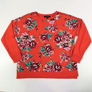 NWOT All At Once Floral Fashion Terry Floral Sweatshirt, Small